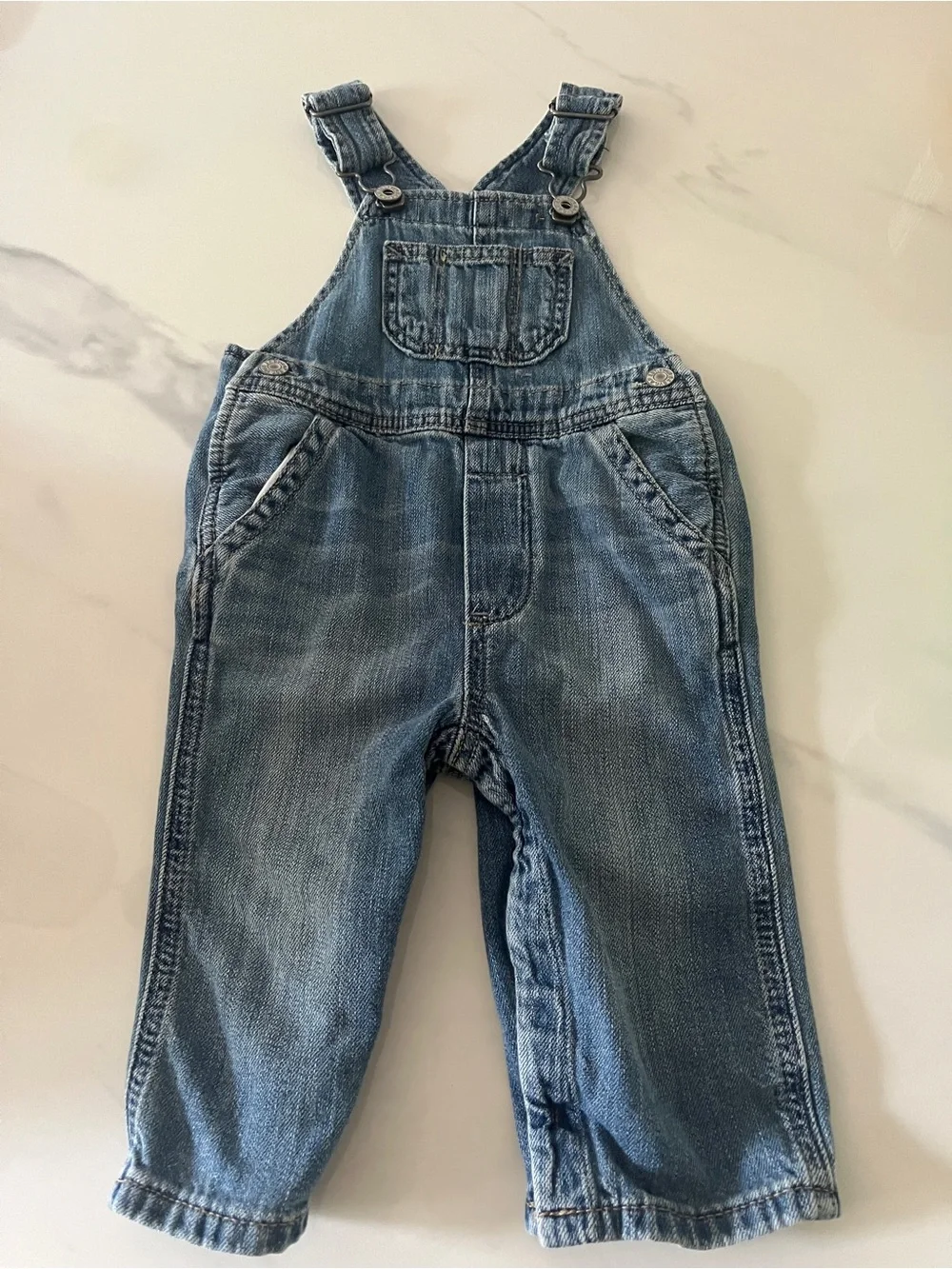Baby Gap Denim Unisex Overalls Size 6-12M